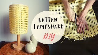 DIY Rattan Lampshade in 5 mins ‑ DIY Cane Lampshade [upl. by Ecerehs]