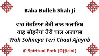 Wah Sohneya Teri Chaal Ajayab Latkaan Naal Chalende O  Kalaam Baba Bulleh Shah Ji [upl. by Hsemar]