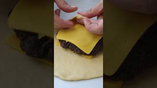 ASMR Stuffed Cheeseburger Bun 🍔 stuffedcheeseburger asmr cheeseburger asmrcooking [upl. by Yenittirb]