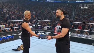 Roman Reigns And Cody HUGE CHALLANGE Solo Sikoa And Jacob Fatu  SmackDown Highlights [upl. by Lennie]