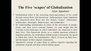 Five scapes of Globalizationquot Arjun Appadurai [upl. by Adnorrehs]