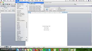 APA 6th edition Page Setup using Microsoft Word for Macs [upl. by Yggam985]