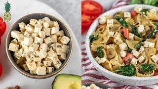 How To Make Vegan Feta Cheese  No Cook  Easy AF [upl. by Hauhsoj]