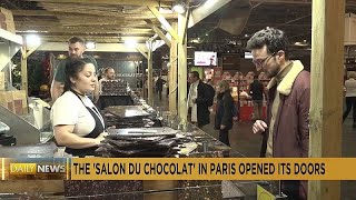 Paris Salon du Chocolat opens its doors [upl. by Erdreid221]