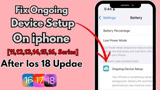 How To Fix Ongoing Device Setup On Iphone After IOS 18 Update [upl. by Ajay]