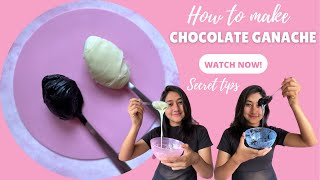 How to make chocolate ganache  Dark Chocolate ganache  White chocolate ganache  Easy ganache [upl. by Nosremaj]