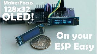 MakerFocus I2C OLED 128x32 on ESPEasy Firmware [upl. by Ramas]