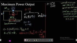 Maximum power output derivation [upl. by Innus]