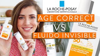 LA ROCHE POSAY 💙 ANTHELIOS AGE CORRECT VS FLUIDO INVISIBLE [upl. by Neahs]