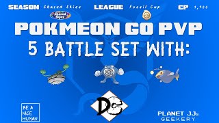 Pokémon GO PvP  Fossil Cup Great League 5 Rounds Ferrothorn  Poliwrath  Lanturn [upl. by Riplex188]