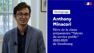 Témoignage  Anthony Minacori Classe préparatoire Talents • Formation diplômante de lINSP [upl. by Aileek]