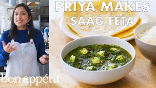 Priya Makes Saag Feta  From the Test Kitchen  Bon Appétit [upl. by Neelram]