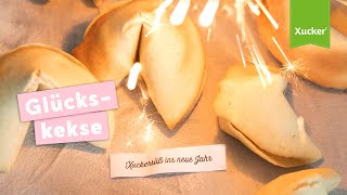 Glückskekse  OHNE ZUCKER  Rezept für Silvester  mit Xucker statt Zucker [upl. by Leiuqeze]