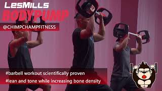 LES MILLS BODYPUMP™ 122 Q222 CHIMPCHAMPFITNESS [upl. by Ydnic883]