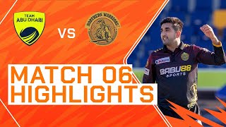 2023 Abu Dhabi T10 Match 6 Highlights Team Abu Dhabi vs Northern Warriors  Season 7 [upl. by Valonia899]