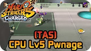 Mario Strikers Charged TAS How to beat a CPU Level 5 Legend Difficulty easily [upl. by Annuahs]