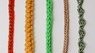 5 crochet cord ideas for your projects Crochet Tutorial [upl. by Ellehcir329]