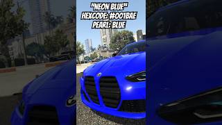 “NEON BLUE” Modded CREW Color HEX CODE gta5 gtamods pc console kingviciii [upl. by Aihsenrad]