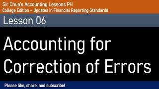 Accounting for Correction of Errors [upl. by Joelly671]