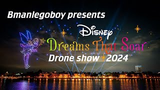 Disney Dreams That Soar Drone Show • Disney Springs • 2024 [upl. by Ahsitul]