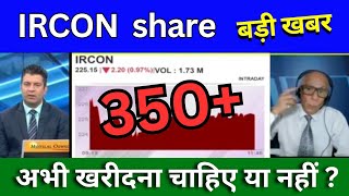 IRCON share latest news today IRCON share news today Target price share analysis buy or sell [upl. by Llenrac]