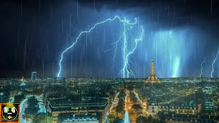 Orage sur Paris  Sons de Pluie et de Tonnerre pour dormir se détendre insomnie  8 heures [upl. by Rumery852]