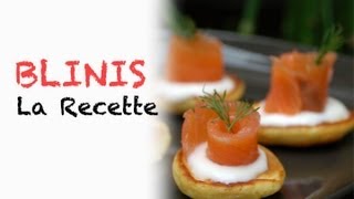 Recette  blinis maison [upl. by Aicinod]