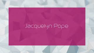 Jacquelyn Pope  appearance [upl. by Bertrando]