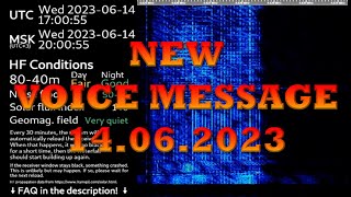 UVB76 NEW VOICE MESSAGE 14062023 1700 UTC [upl. by Annahtur335]