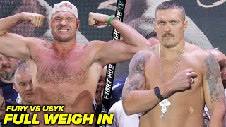 Tyson Fury vs Oleksandr Usyk • Full Weigh In Push amp Face Off Video [upl. by Ydoj]