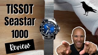 TISSOT SEASTAR 1000 AUTOMATIC watch review Ref T12040701104102 42 mm affordable dive watch [upl. by Namsaj]