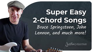 Super EASY 2 Chord Songs  Guitar for Beginners [upl. by Arrotal]