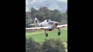 Hawker Hurricane landing on grass avgeek vintageaircraft hahnweide aviation [upl. by Arvind189]