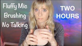 ASMR TWO HOURS OF FLUFFY MICROPHONE BRUSHING  NO TALKING [upl. by Adamik686]