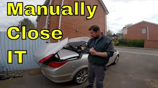 How to Manually close Astra Twintop Roof [upl. by Halstead]