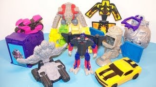 2009 TRANSFORMERS 2 REVENGE OF THE FALLEN FULL SET OF 8 BURGER KING MEAL COLLECTIBLES VIDEO REVIEW [upl. by Nalon]