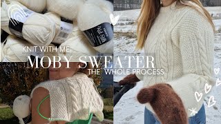 Moby Sweater by Petiteknit  Knit with me  Project Vlog [upl. by Nahguav]