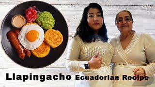 Llapingacho and Peanut Sauce Ecuadorian Recipe [upl. by Eelinnej]