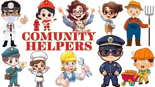 COMUNITY HELPERS FOR KIDS  PRESCHOOL LEARNING  JOBS amp OCCUPATIONS  VOCABULARY  FOR KIDS  FUN [upl. by Lupiv]