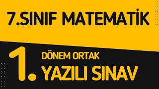 7Sınıf Matematik 1Dönem 1Yazılı Ortak Sınavı Örnek [upl. by Assiron24]