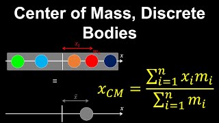 Center of Mass Center of Gravity Discrete Bodies  AP Physics C Mechanics [upl. by Nellac]