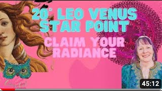 Weirdly Cosmic New 20˚ Venus Star PointCazimi  CLAIM YOUR RADIANCE [upl. by Lai311]