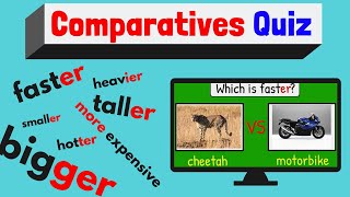 Comparatives Quiz  ESL Classroom Game  Easy English Quiz [upl. by Xirtaeb]