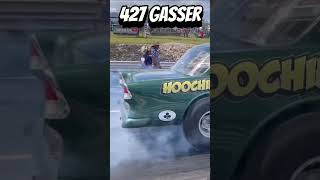 Hoochie Mama 427 Powered Chevy Gasser Burnout at Central Illinois Dragway shorts [upl. by Ranzini]