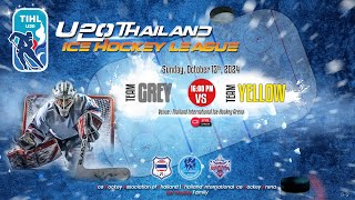 GREY TEAM vs YELLOW TEAM  U20 Thailand Ice Hockey League 2024  Game  03 [upl. by Nanete]