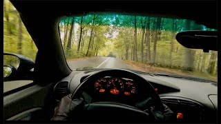 Porsche Boxster 986 POV scenic autumn drive [upl. by Enilra115]