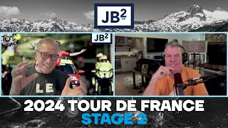 The Showdown Between Pogačar and Vingegaard Begins  Tour de France 2024 Stage 2  JB2 [upl. by Egag865]