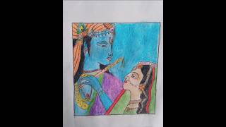 Radha Krishna Drawing shorts art radhakrishna pencilcolour drawing youtubeshorts [upl. by Ahsiei]