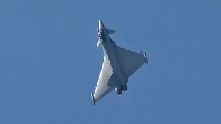 Eurofighter Typhoon FGR4 Royal Air Force RAF flying Display RNAS Yeovilton Air Day 2018 [upl. by Reni]