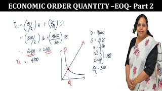 Economic Order Quantity EOQ Numerical  Inventory Management EOQ [upl. by Avika]